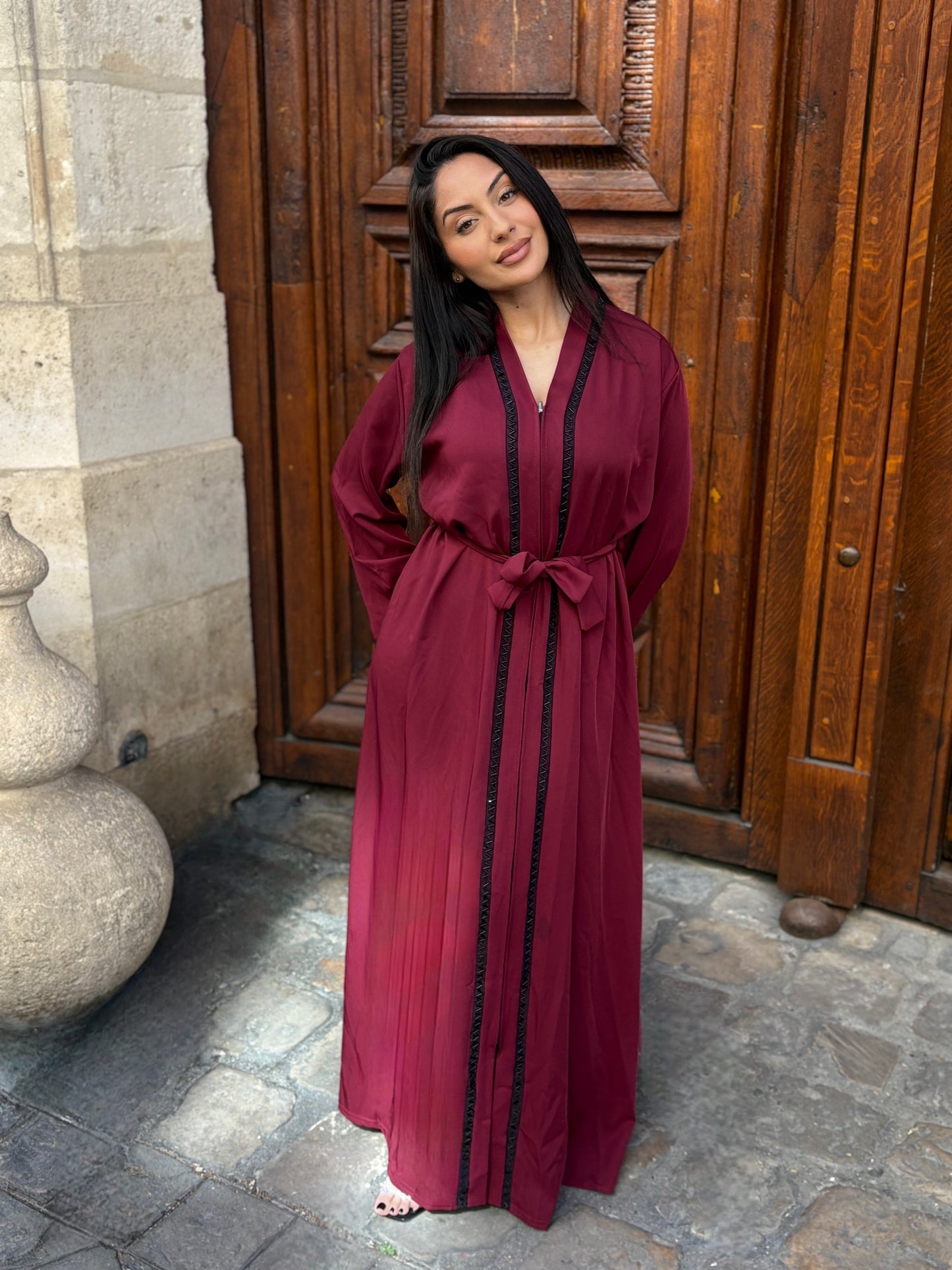 ABAYA CLASSY BORDEAUX ZIPÉE G2